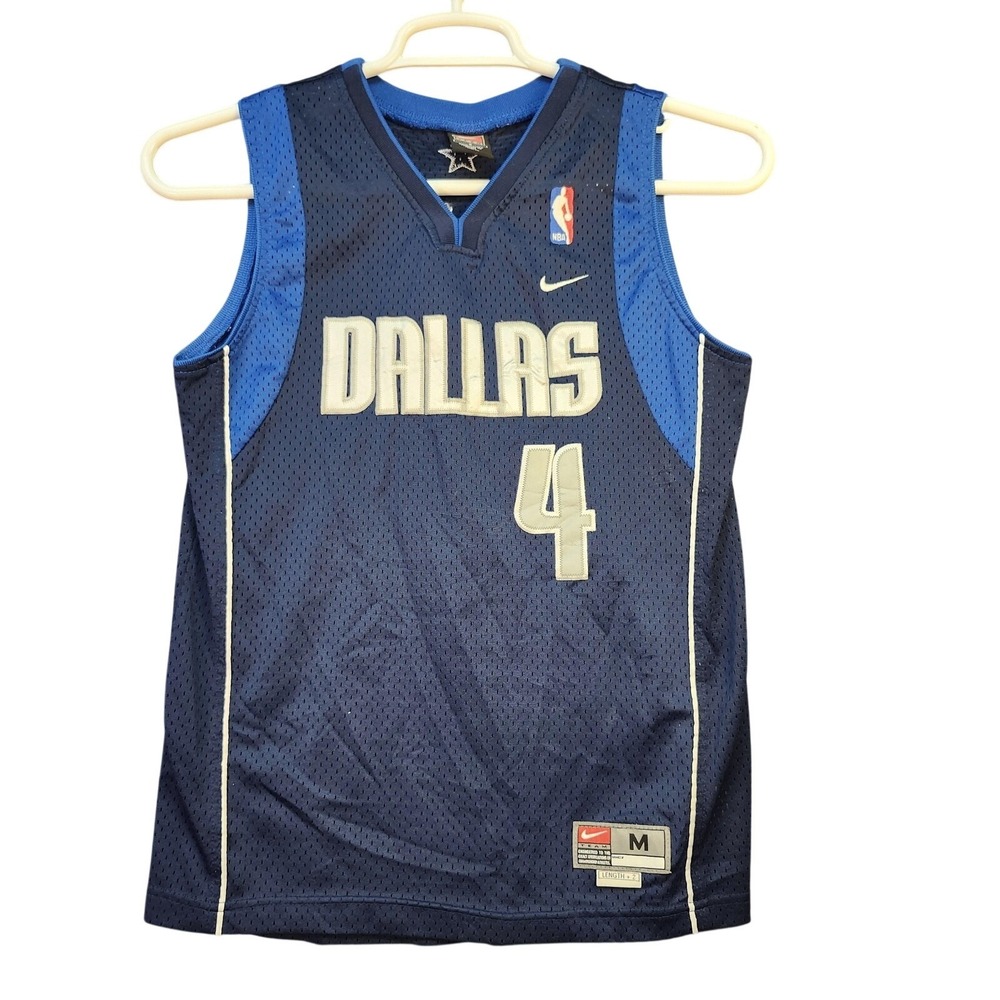DALLAS MAVERICKS NIKE YOUTH M BLUE NBA BASKETBALL JERSEY MICHAEL FINLEY 4 EUC